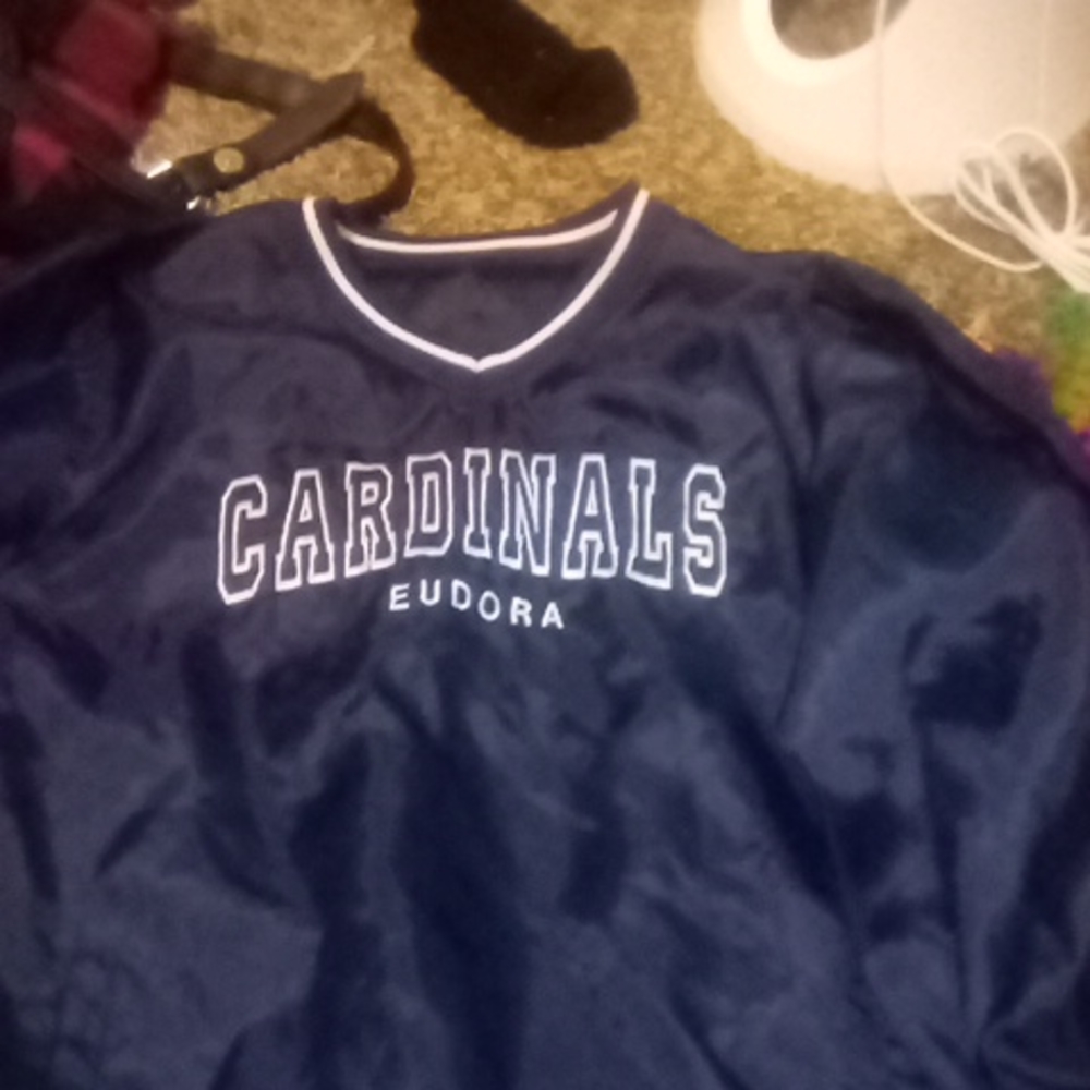 Oversized cardinals Eudora sportswear hoodie small, navy blue